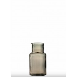 Vase cylindre en verre marron